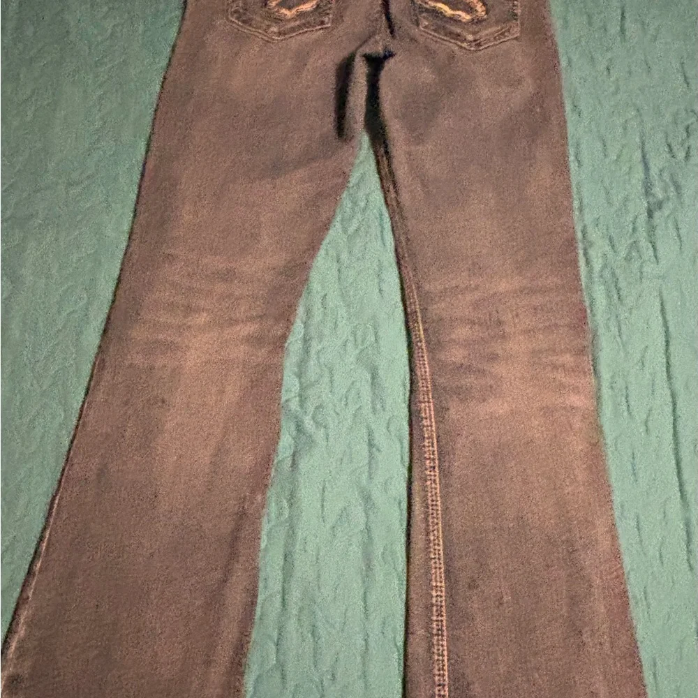 Women's  Silver Flare Jeans in Classic Blue - Picture 3 of 6